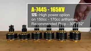 Scorpion A-74 Series - Motor Size / KV / Accessories Overview