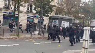 The French police are forced to back down during protests in France