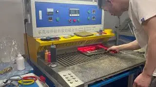 Automatic PVC dispensing/dripping machine and baking machine for making bar mat