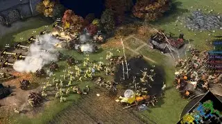 Age of Empires 4 Multiplayer Co-op - Yellow Takes the Lead 400 pop (4v4)