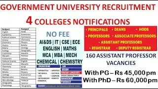 Govt. Autonomous College Vacancies | Assistant Professor with/without UGC NET | 60,000 pm | No Fee