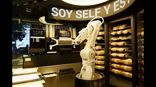 Ordering Food from Self Robotic Restaurant – Futuristic Dining at Barcelona Airport