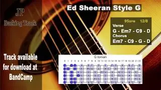Ed Sheeran Style G major Backing Track Jam JPBT11