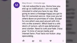 I hate to block Chris fans but ... it's all negative and is nonsense