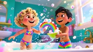 Splish, Splash, A Rainbow Bath | Fun Bath Time Rhyme for Kids | Nursery Rhymes & Songs for Children