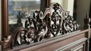 Teakwood Chettinad Cot | 100% Teakwood | Teak Wood Carved | King Size | Walnut stain & Matte Finish