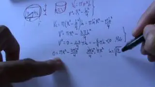 Cilindro de volumen máximo inscrito en esfera