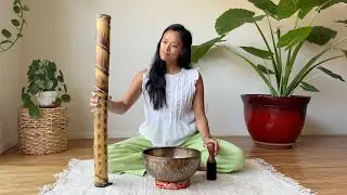 Healing Sounds To Clear Negative Energy | 1 Hour Rain stick + Tibetan bowl Sound Bath