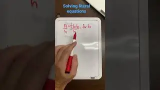 Solve a literal equation!