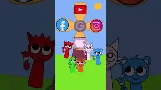 New Sprunki Mix Color Challenge With Facebook,Youtube,Insta,Apple,Logo/Match color #sprunki