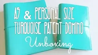 A5 & Personal Size Turquoise Domino Patent Filofax Planner Unboxing