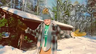 Off Grid Winter Living in Minnesota | Log Cabin Life in the Snow | MOOSE LODGE 