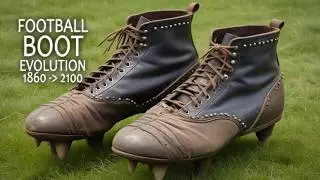 The evolution of the FOOTBAL BOOT from 1860 to 2100 (4K video)