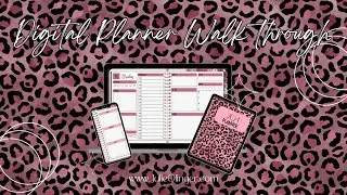 2024 Digital Planner, Leopard Print, walk through.
