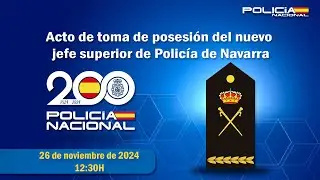 Acto de toma de posesión del nuevo jefe superior de Policía de Navarra