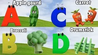 Vegetable ABC Song 🥦| A to Z Vegetable Song for Kids | Phonics for Kids! | Jumpy Jumps
