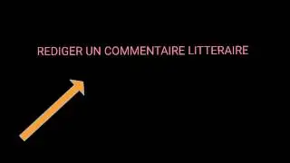 REDIGER UNE INTRODUCTION, UNE TRANSITION ET UNE CONCLUSION DE COMMENTAIRE