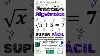 Ecuaci&oacute;n con Radical Ej2 #matematica #math #curiosidades #shortvideo  #shorts   #parati  #viral