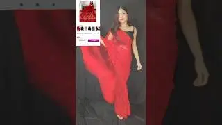🌸Meesho-Red net saree under400 #netsarees #redsareelook #meeshosaree #shortsyoutube #shorts