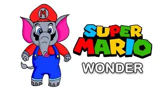 Super Mario Wonder Drawing - How to Draw a Simple Step By Step Very Easy -  Cute Mario Drawing