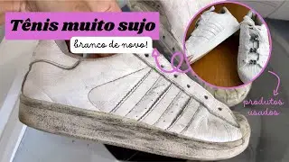 RECUPERANDO TÊNIS BRANCO (muito amarelado e sujo) | como lavar tênis de brechó! + dicas de curadoria