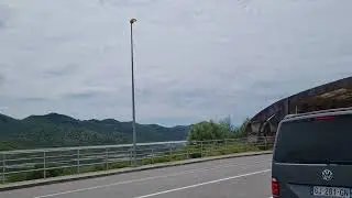 Crossing the border from Albania into Montenegro.