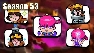 ALL Season 53 Emotes In Clash Royale! | Little Prince Big Trouble Season Emotes!
