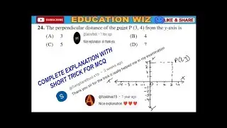The perpendicular distance of the point P (3, 4) from the y-axis is | CLASS 9 MATHS CHAPTER 3
