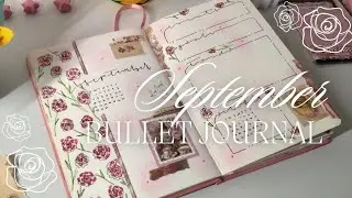 September Bullet Journal Setup: Vintage Roses Themed 🥀💗