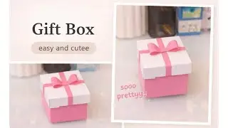 Making gift box with paper~~Soft pink vibes and a pretty white lid&mdash;DIY~~🤍💗#video #diy #handmade 