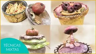 T&eacute;cnicas mixtas TIPS + Trabajos (decoraci&oacute;n con productos reciclables) elarcademeyde