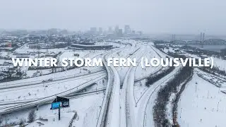 Winter Storm Fern in Louisville Drone Video