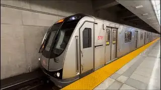 TTC Bombardier TR Cab Leader 5791 Arriving & Departing Hwy 407 Station