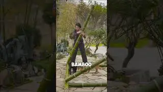 How She Built a Swing Using Only Bamboo #shorts