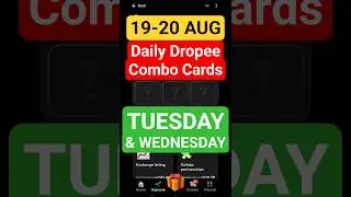 19-20 Aug Dropee Daily Combo Cards | Dropee daily combo code  | Dropee  combo today