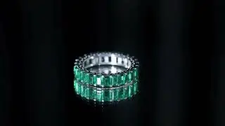 Certified Lab Created Emerald Full Eternity Ring