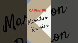 CA Final FR revision Marathon #fr #FRmarathon #CaJan2026 #cafinal #indas #motivation #newyear
