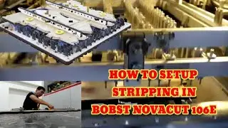 Stripping setup in Bobst Novacut 106E for medicine box 20 ups die cut.