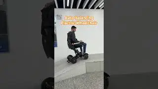Electric wheelchair with an auto-balancing seat and powerful motors. #electricwheelchair #wheelchair