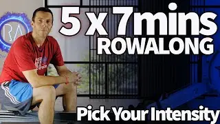 39 Minute Rowing Workout - Choose Your Intensity | 2K Plan v2 Week 5 Row 3 | RowAlong