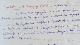 Synthetic unit hydrograph
