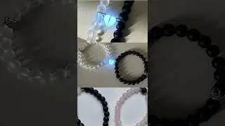 2pcs creative glowing magnetic heart charm pendant bracelet, couple bracelet glowing heart charm.