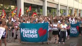 Nurses walk the picket lines with CUPW Postal Workers