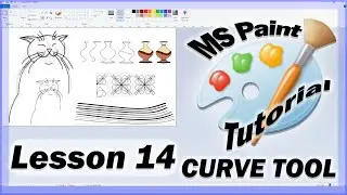 MS Paint Tutorials Lesson 14 How to Use the Curve Tool Draw curved lines