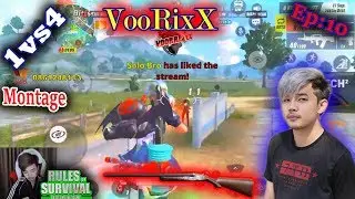VooRiXx,200IQ ,ROS Most Kill Montage,Rules Of Survival,NRX Thai,Saxy Gaming|Ep\10
