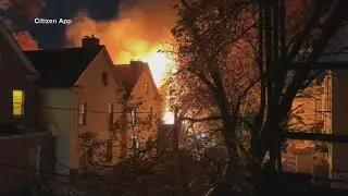 Three homes up in flames after fire breaks out in the Bronx