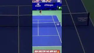 Ben Shelton 145 mph ace against Novak Djokovic #usopen 2023