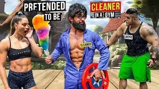 Wow This is Strong Powerlifter Pretended to be a CLEANER😉#2 Anatoly GYM PRANK
