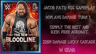 JACOB FATU 6SG GAMEPLAY WITH GEAR | WWE CHAMPIONS FEUD BUILD BEST RISK FREE ACROBAT INGAME  |