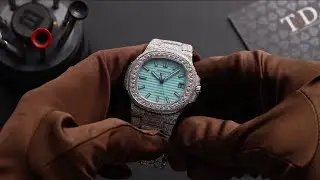 Custom Diamond Set Patek Philippe 5711 with Custom Blue Dial - Time4Diamonds